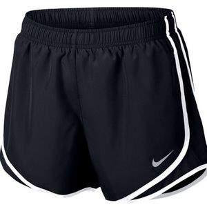 black with white stripes nike tempo shorts